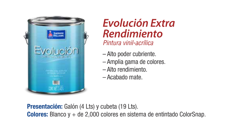 Evolucion Extra Rendimiento