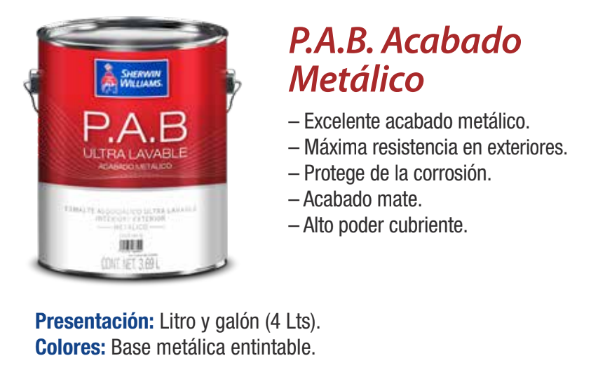 P.A.B Acabado Metalico